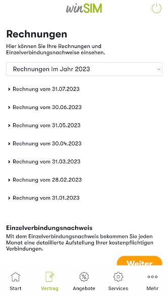 winSIM  Servicewelt