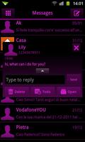GO SMS Pink Black Neon Theme