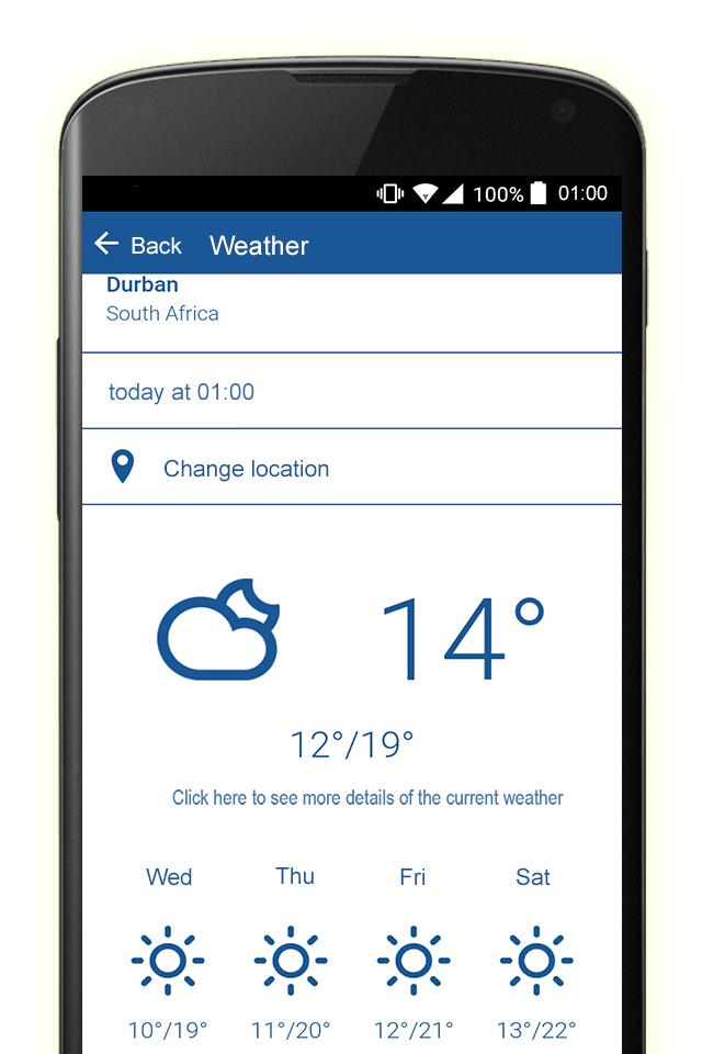 Weather in Durban
