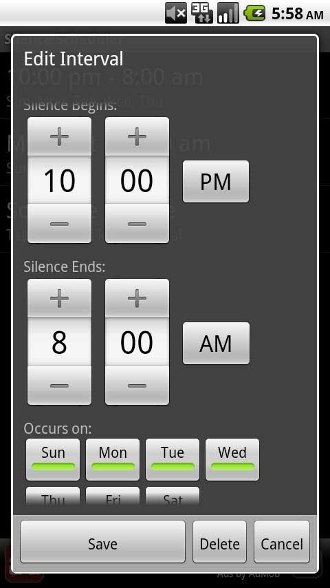 Silence Scheduler