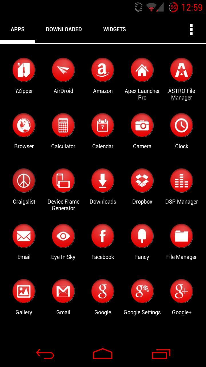 Circons Red Icon Pack
