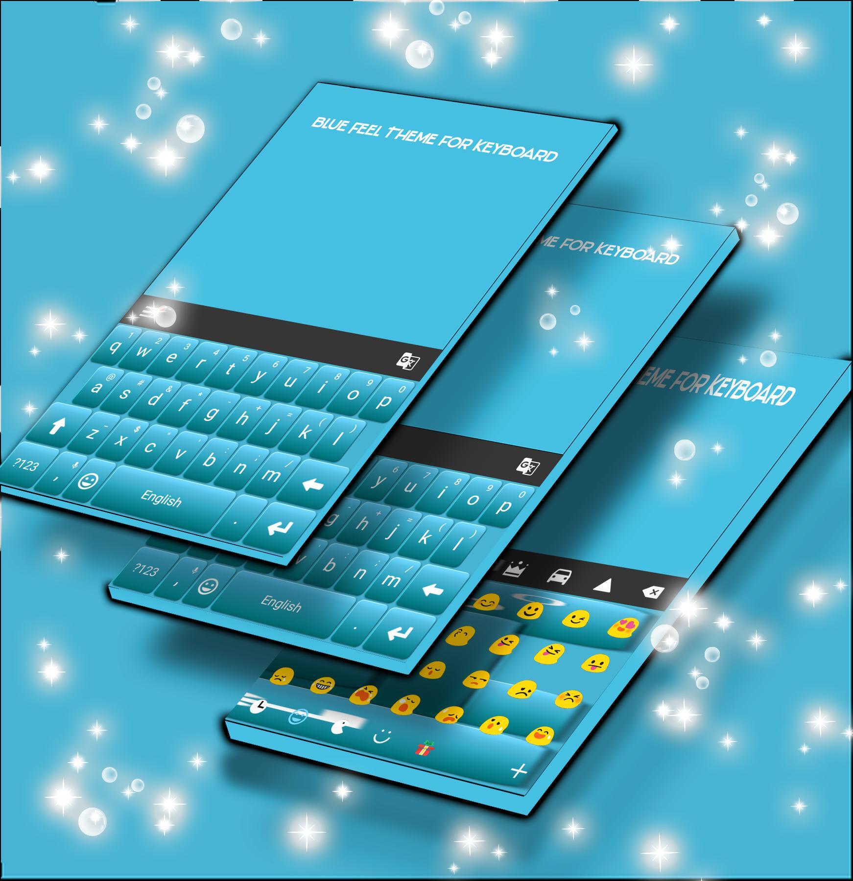 Pastel Blue Theme Keyboard