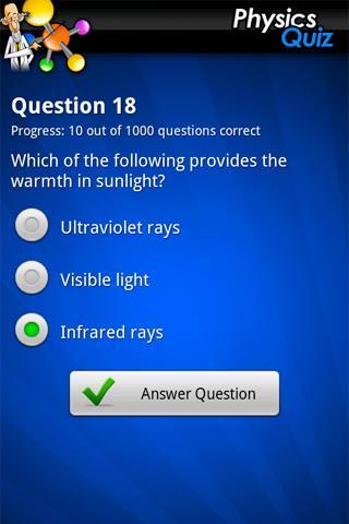FreePlay Physics Quiz