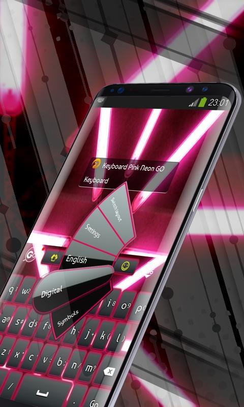 Keyboard Pink Neon