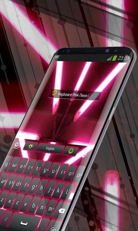 Keyboard Pink Neon