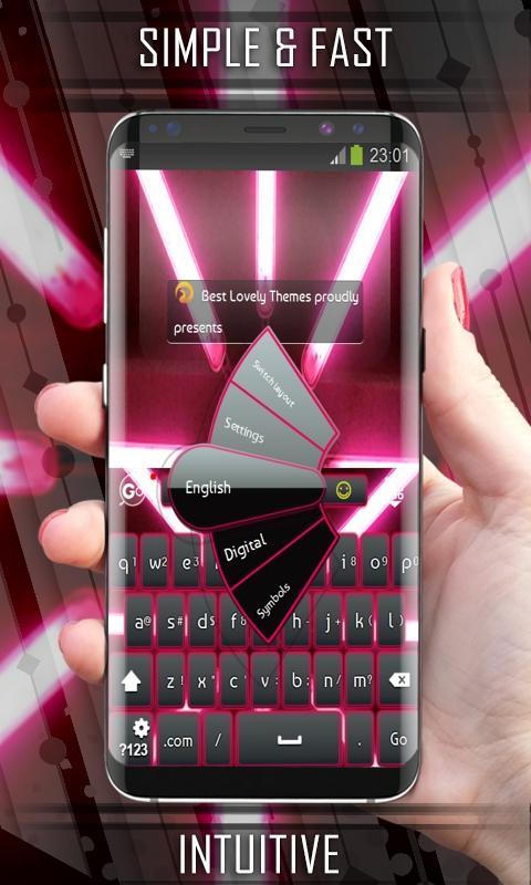 Keyboard Pink Neon