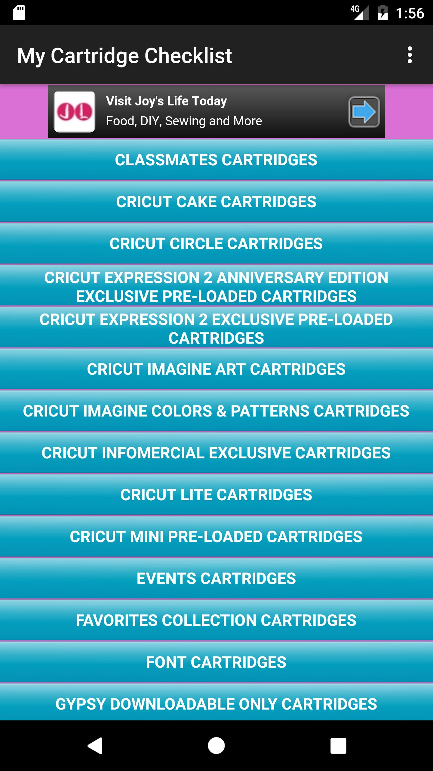 My Cartridge Checklist