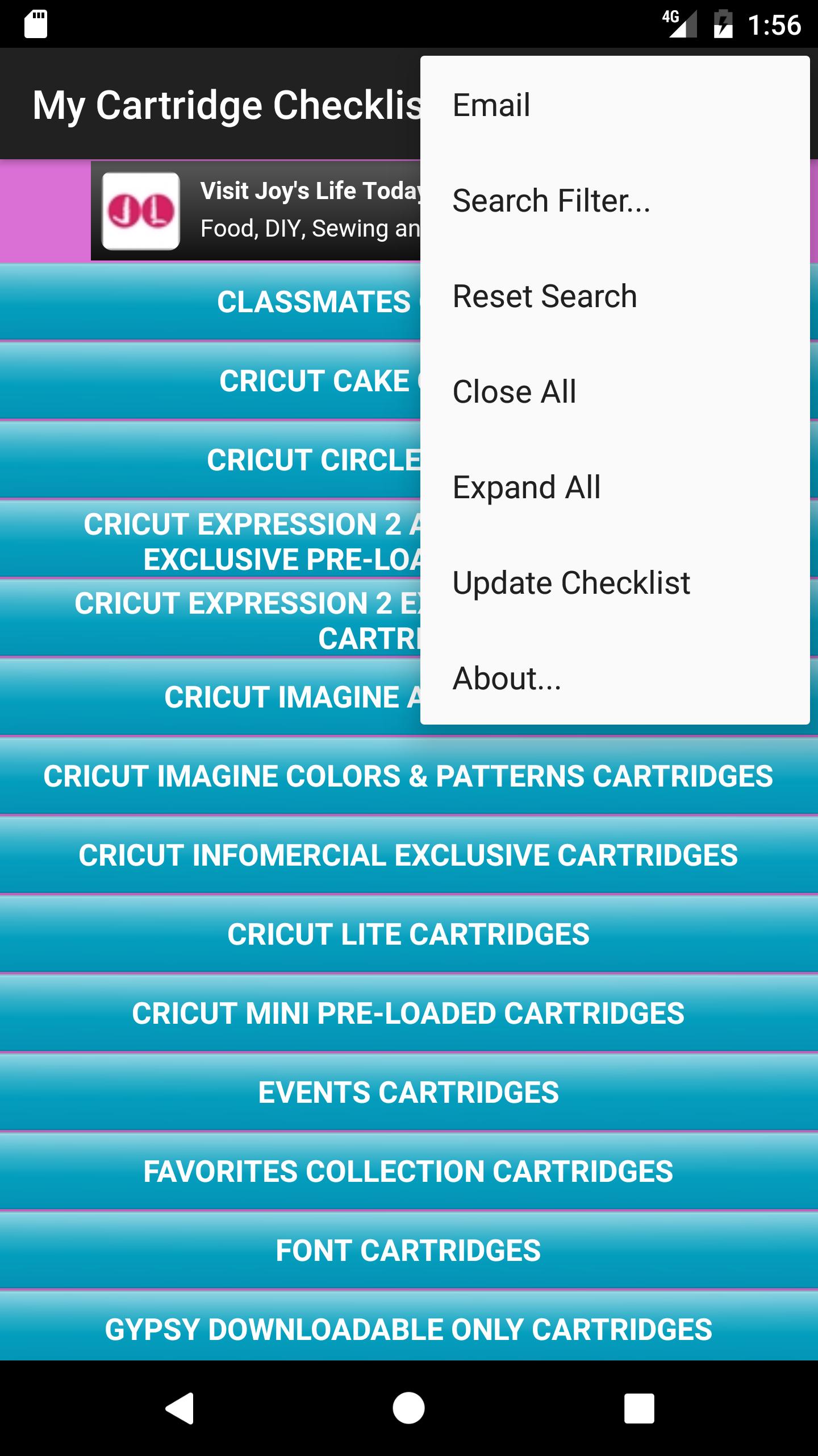 My Cartridge Checklist