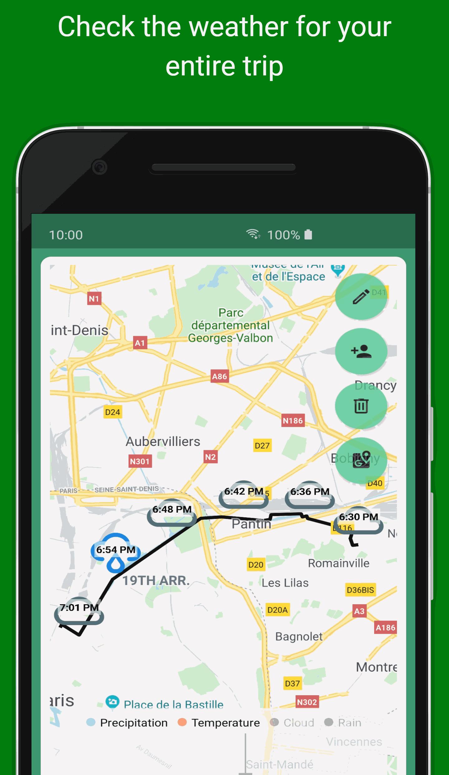 Dry Bike - Weather for Cycling & running trips