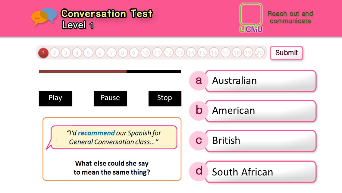 LICMU Conversation Test
