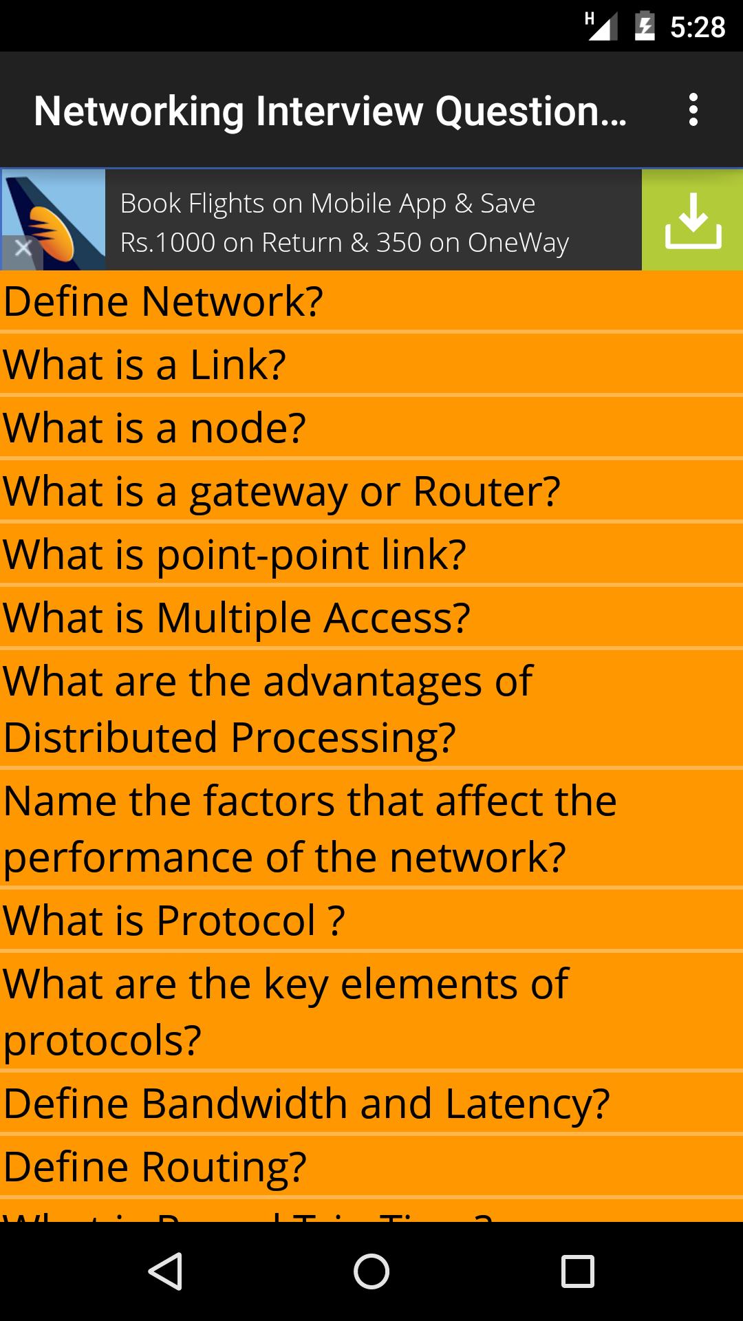 Networking Interview Questions