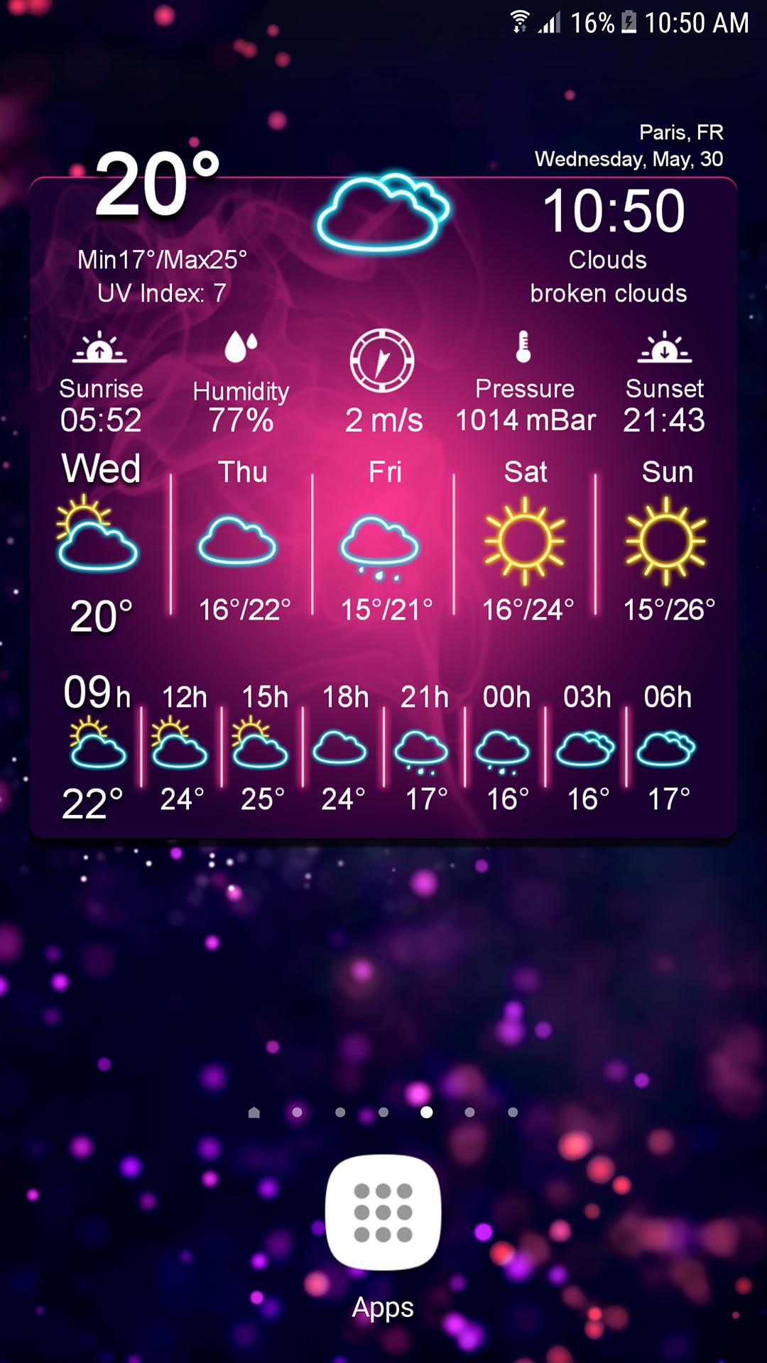 Weather Widget Neon