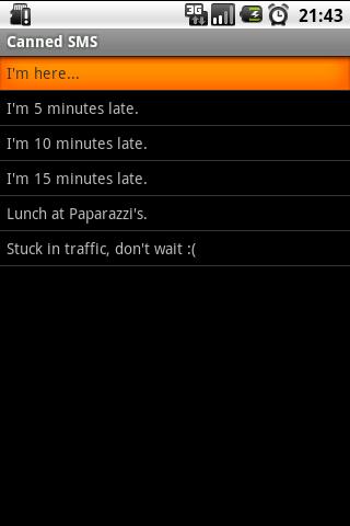 Canned SMS Free