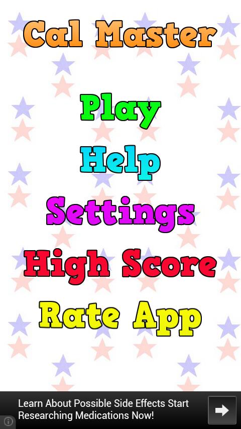 Cal Master Free (A Math Game)