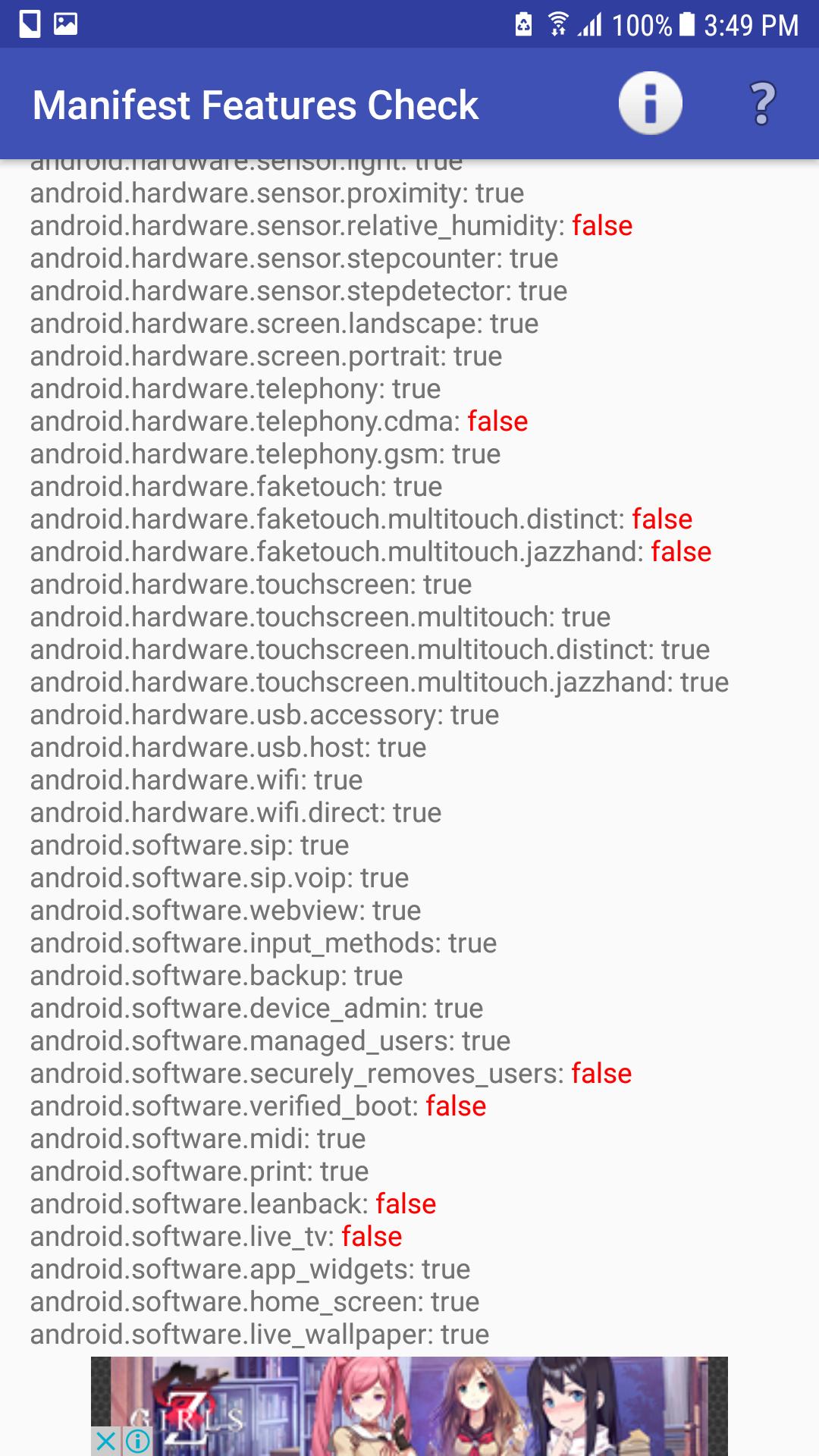 Check phone features