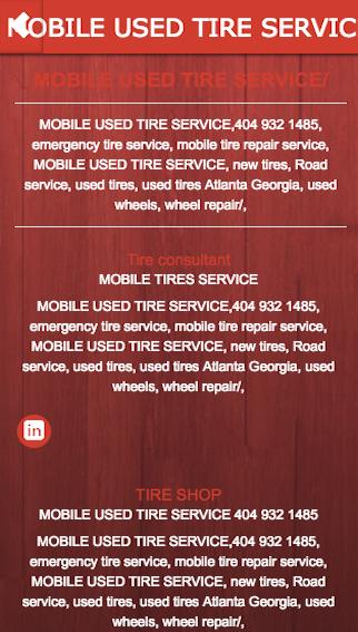 MOBILE USED TIRE SERVICE