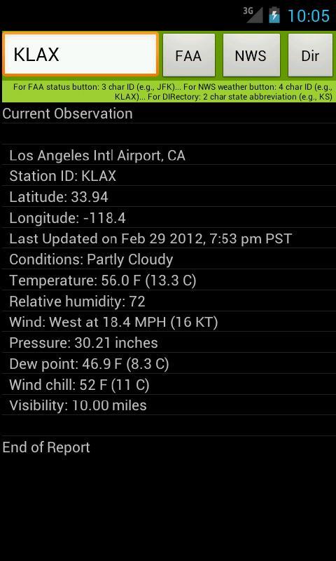 Airport Status and Weather
