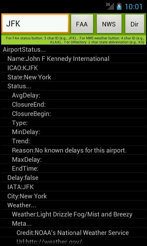 Airport Status and Weather