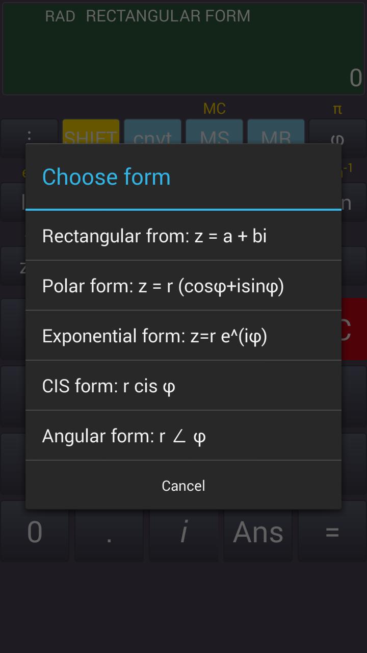 Z Complex Calculator