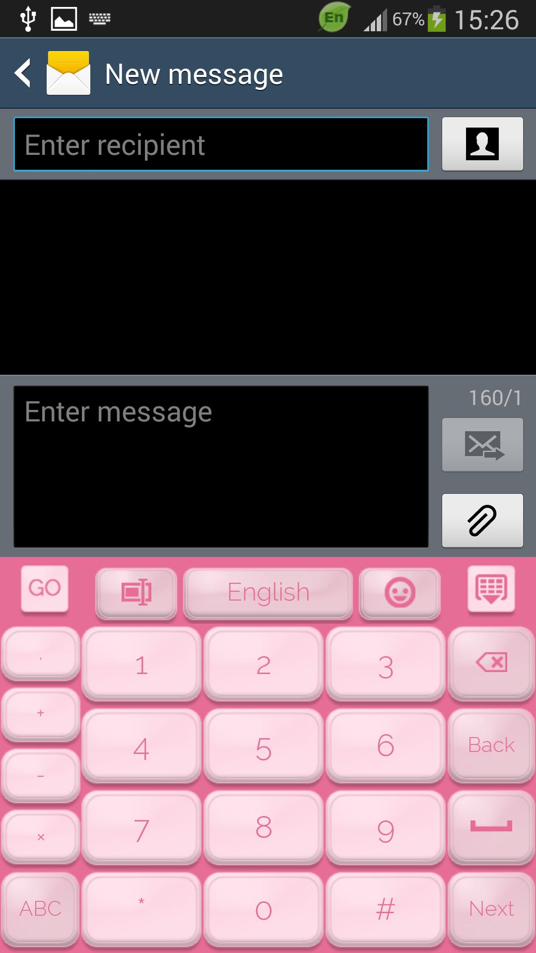 GO Keyboard Soft Pink