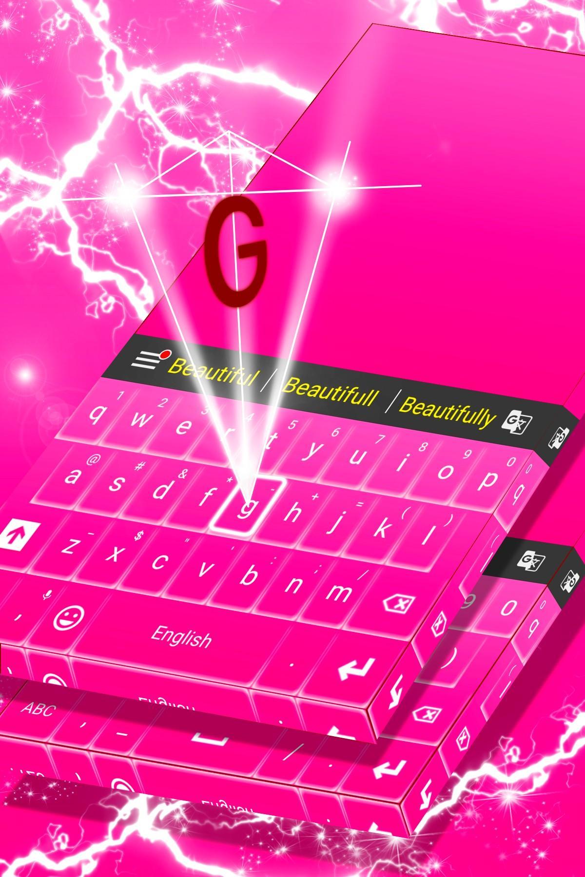 Pink Glow Keyboard Theme