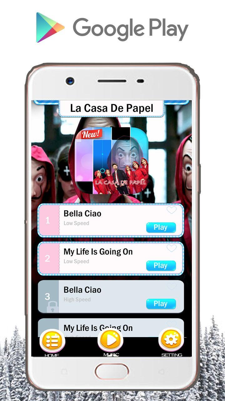 La Casa De Papel Piano Tiles