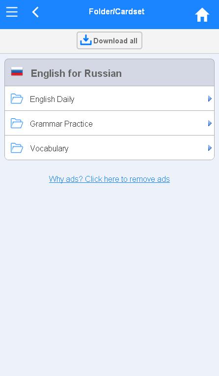 English - Russian Flashcards
