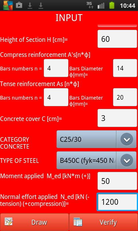 Compress bending stress ULS
