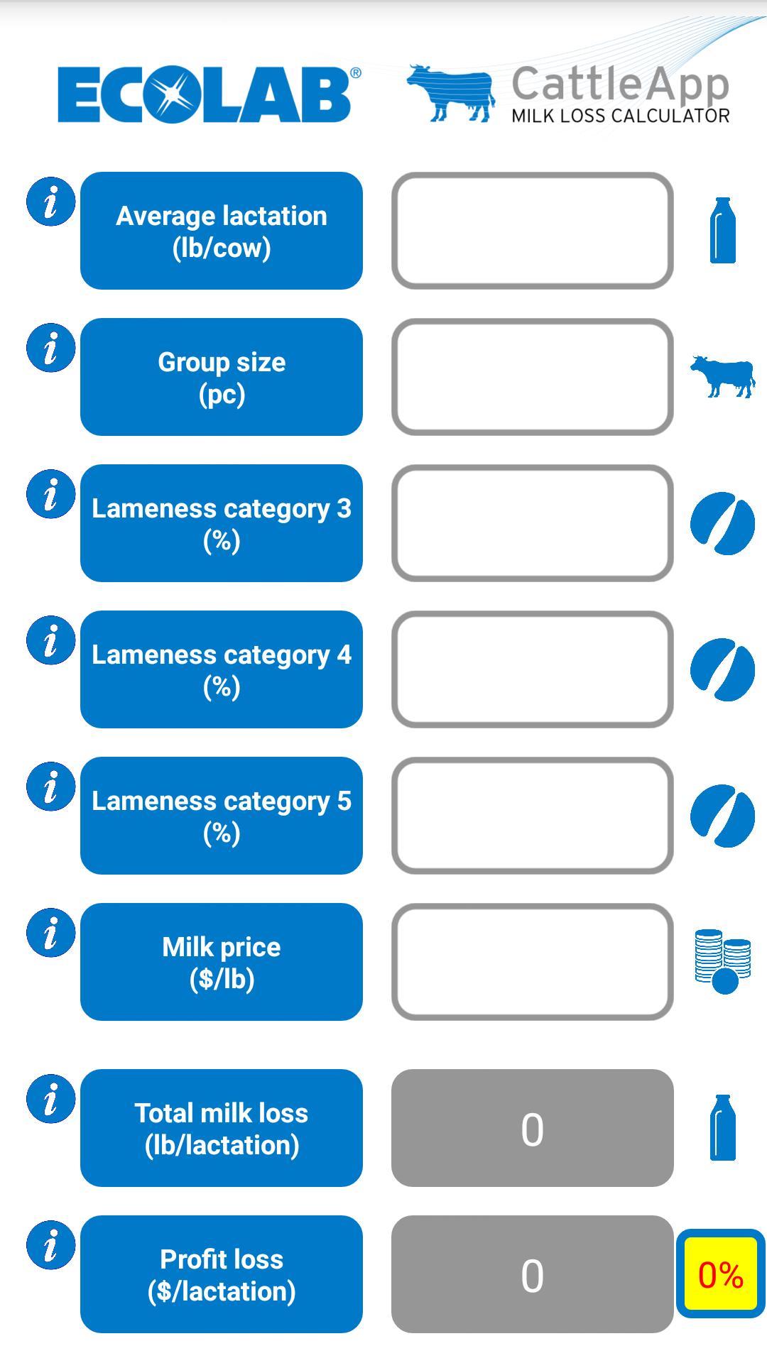 CattleApp Milk Loss Calculator