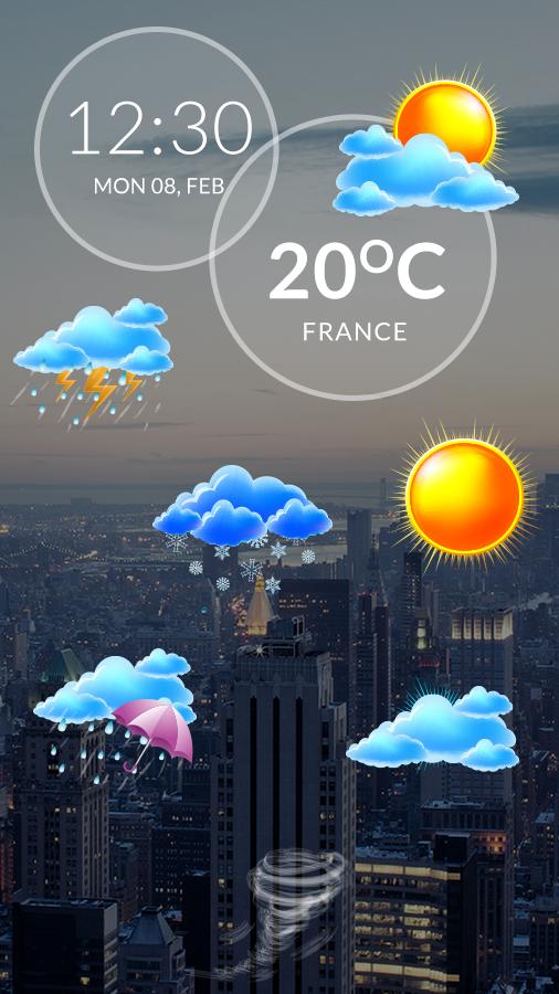 Weather & Clock Widget Android