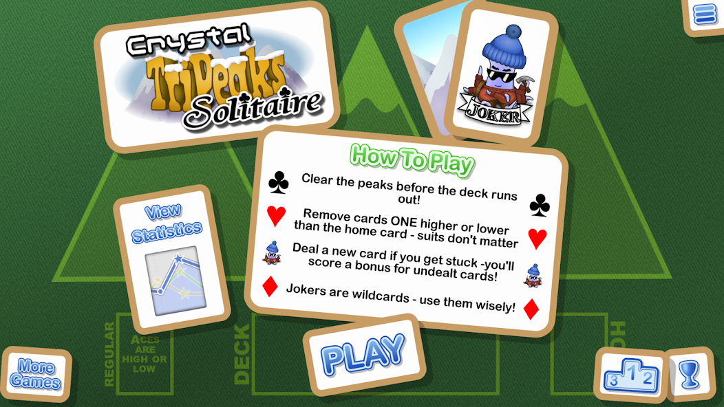 Crystal TriPeaks Solitaire