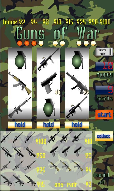 Guns of War Slot Machine