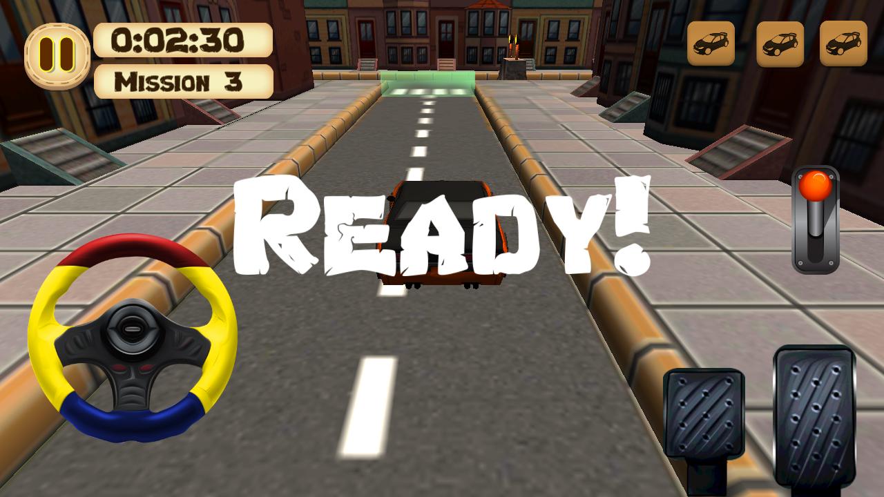 3DCartoon Backyard Car Parking