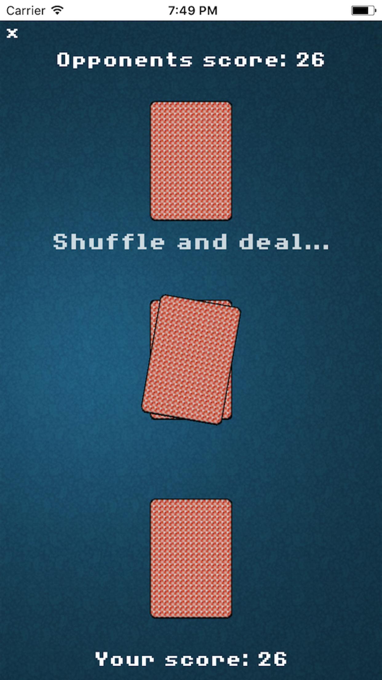 Mobile War Card Game