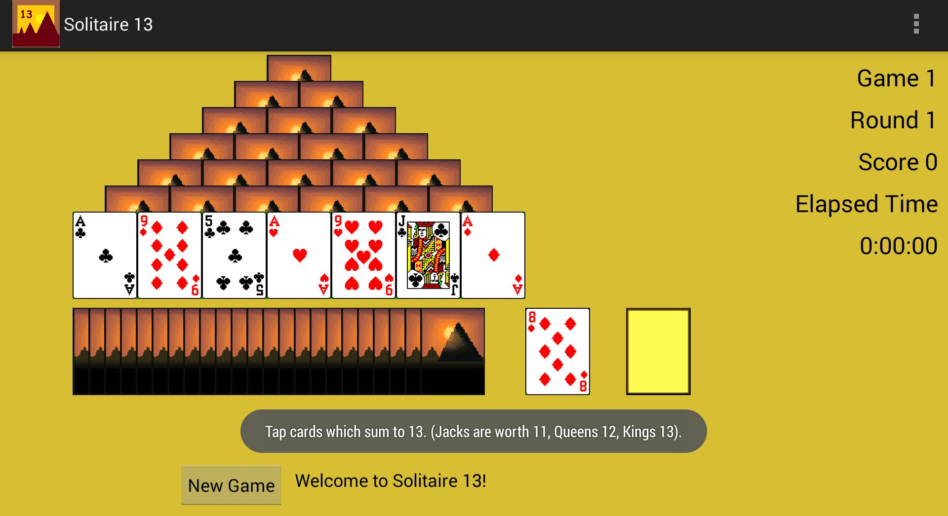 Solitaire 13 with Leaderboards
